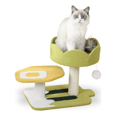 Rascador Para Gatos Con Torre De Juego Y Cama Nido De 2 Niveles: Diversión Y Comodidad Para Tu Mascota De Alta Calidad Everest Rascador Para Gatos Con Torre De Juego Y Cama Nido De 2 Niveles: Diversión Y Comodidad Para Tu Mascota De Alta Calidad Everest
