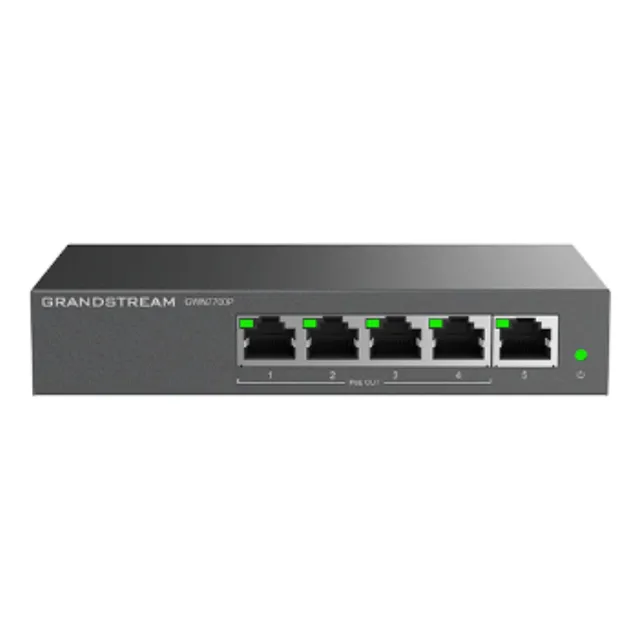 Conmutador Giga Grandstream GWN7700p de 5 puertos (4 puertos PoE)