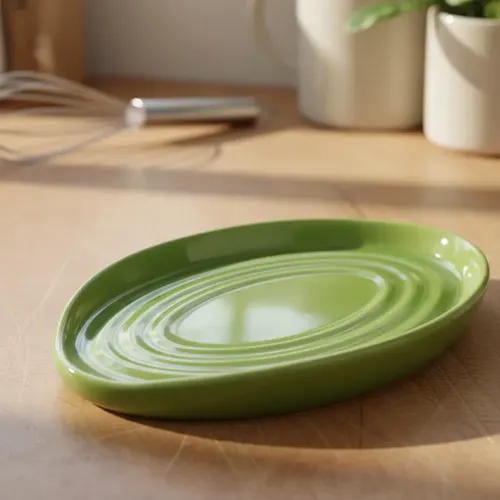 Le Creuset オーバル グリーン Descanso Oval Le Creuset P/ Colher Em Cerâmica Colorido Cor Verde