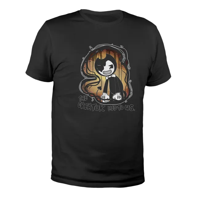 Remera Negra Bendy And The Ink Machine Big 100% Algodón Dtg