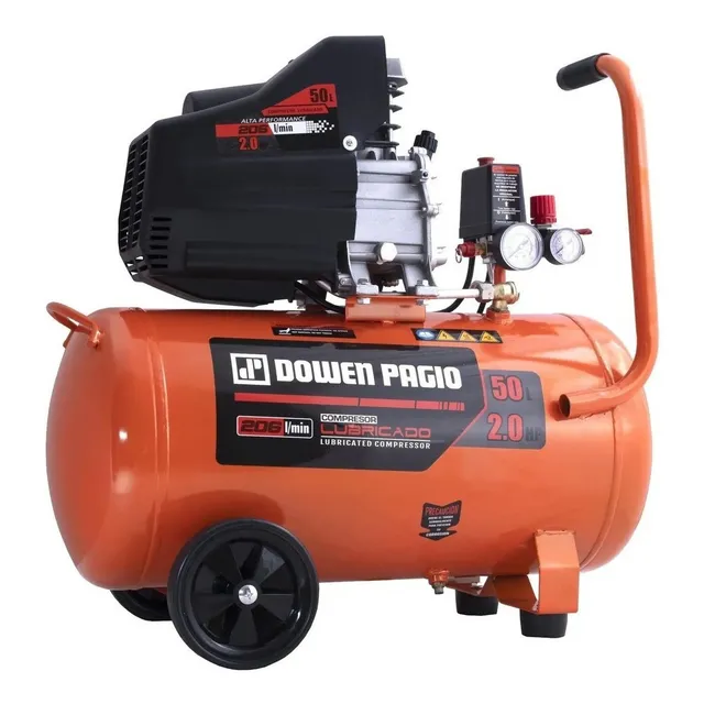 Compresor de aire eléctrico Dowen Pagio CA2050SP 50L 2hp 220V 50Hz naranja
