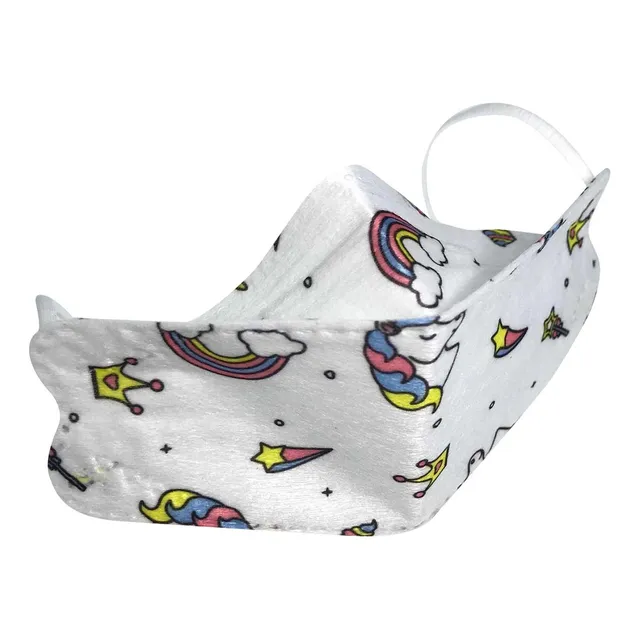Cubrebocas Kf94 Infantil Mascarillas De Colores 15 Pzs Color Blanco Unicornio