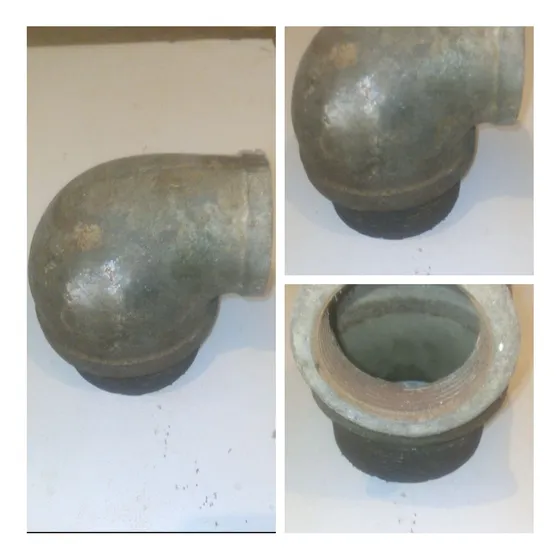 Codo Cachimbo Reductor  4  A2 1/2  Con Niple Corrido Usado