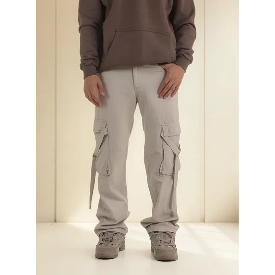 Vaqueros Cargo De Hombre Oversize Ancho Moderno / Lost Tape