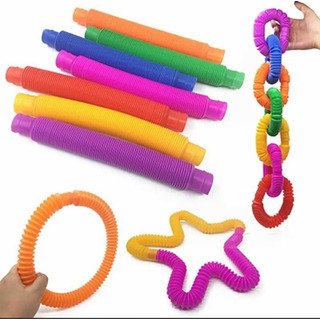 6pz Tubo Elástico Antiestrés Multifuncional Juguet Sensorial 6pz Tubo Elástico Antiestrés Multifuncional Juguet Sensorial