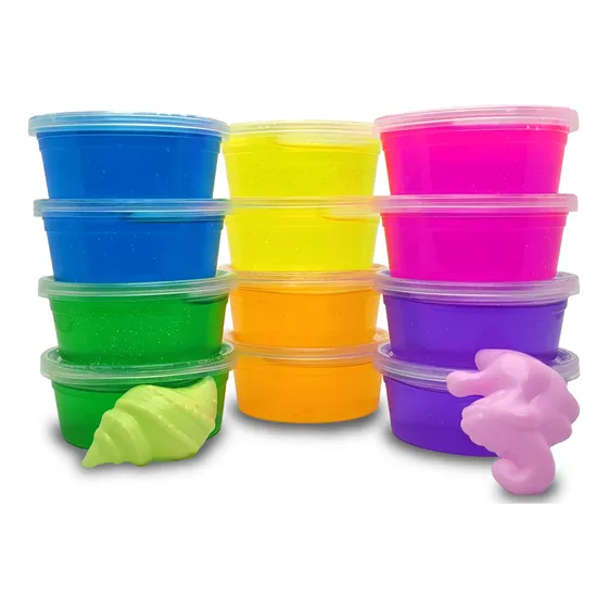 Pack 12 Slime Colores - Juguete Sorpresa Cumpleaños