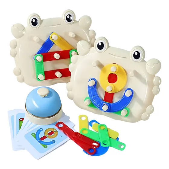 Juego De Mesa Bloques Geométricos Cangrejo Formas Timbr -302
