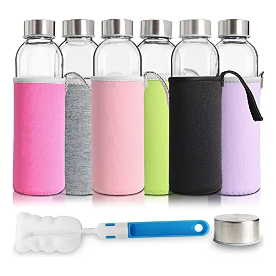 Botellas De Agua De Cristal De Yboda Botellas De 18oz Yyy9a