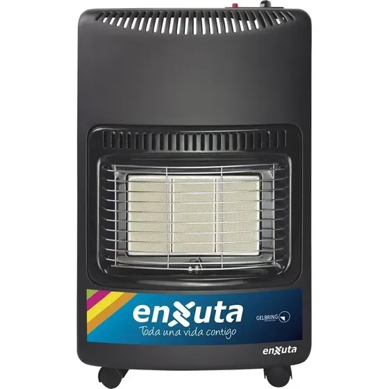 Estufa a Gas Enxuta EENXGV2 Gris Oscuro con Válvula de Seguridad y 3 Niveles de Potencia | Cuotas sin interés
