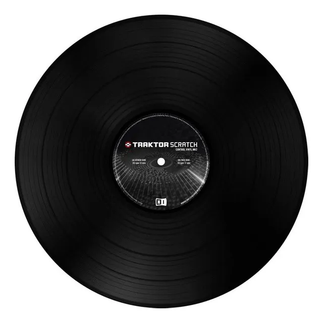 Vinilo Traktor Scratch Control  Vinyl  Mk2 Color Negro  Nati