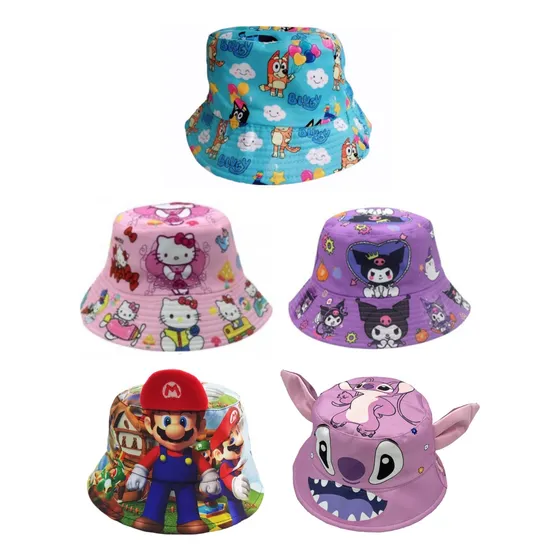 Sombrero Reversible Bucket Hat Niños Y Adultos 