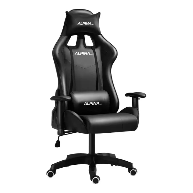 Silla Sillón Gamer Ergonómica Giratoria Reclinable Premium Alpina Ft-055 Negro