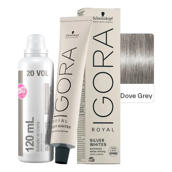 Kit Tinta Igora Royal Silver Whites Schwarzkopf Con Oxidante
