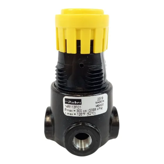 Regulador De Pressão Parker 14r113fc1 Duas Portas 1/4  1/8 