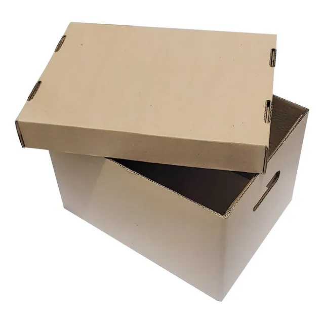 12 Cajas De Cartón X300  Con Tapa Para Archivo R.s