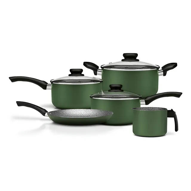 Cj Panelas Aluminio 5pçs Aa Maximum Stone Verde Panelux Verde