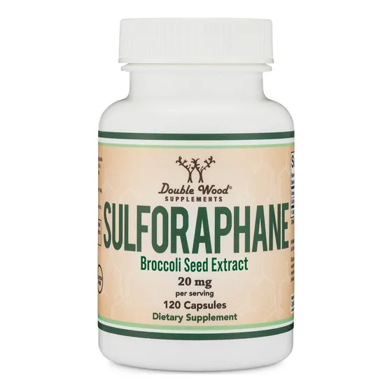 Suplemento Double Wood Sulforafane 20mg 120 Cápsulas