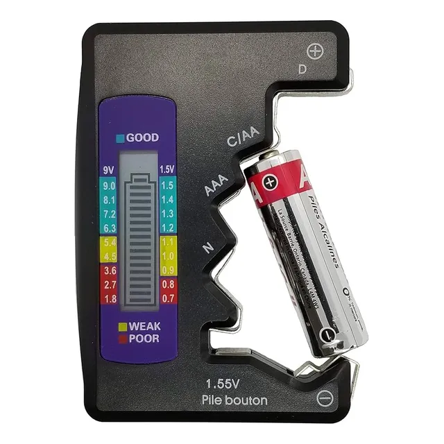 Tester Universal De Pilas Y Baterias No Recargables 1.5v- 9v