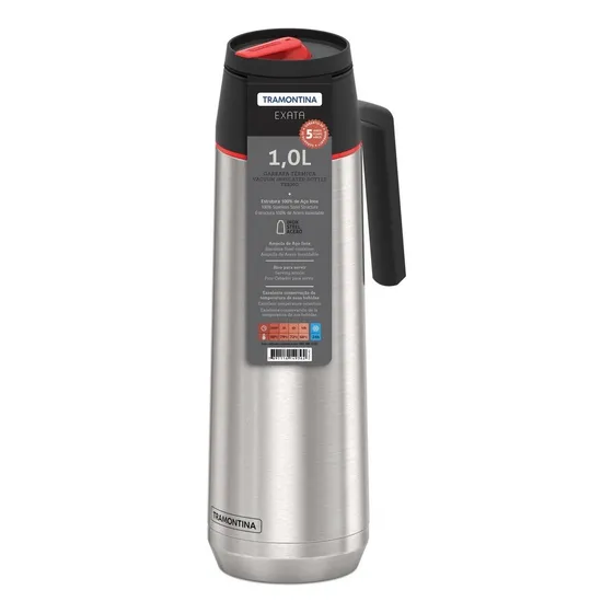 Termo Acero Inoxidable 1 Lt. Tramontina Color Plateado