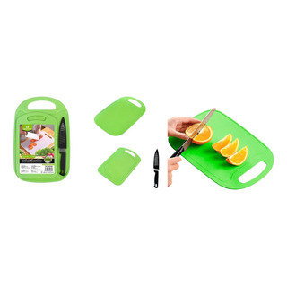 2 Tablas Para Cortar De Plástico Y Cuchillo Picar Set 3 Pzas 2 Tablas Para Cortar De Plástico Y Cuchillo Picar Set 3 Pzas