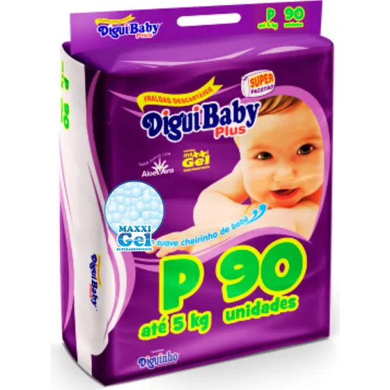Fraldas Descartaveis Digui Baby Plus Maxxi Gel Pacote Fralda