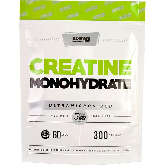 Creatina Monohidratada Star Nutrition 300 Gr - Doypack Sin sabor