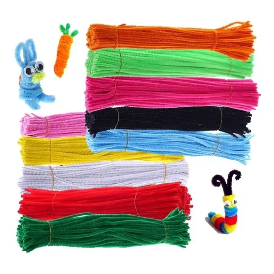Limpador De Cachimbo Colorido 10 Cores  30cm 100 Unid Haste