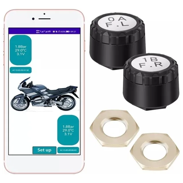 Medidor De Presión De Llantas Tpms Motocicleta 