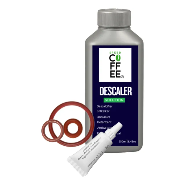 Descalcificante 250ml  Philips , Saeco, + Graxa  5g + Oring
