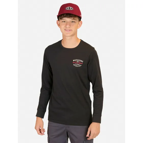Polera Ml The Gold State Negro Juvenil Maui And Sons