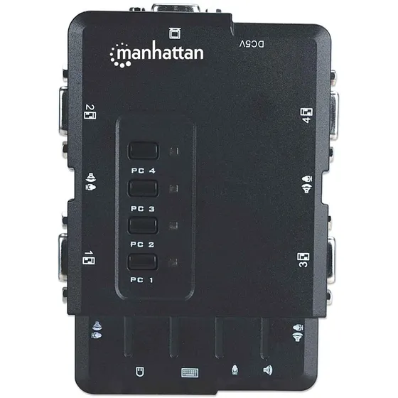 Kvm Switch Manhattan 151269 4 Puertos Usb Y Vga 1600 X 1900