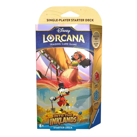 Disney Lorcana Into The Inklands Starter Deck Moana & Mcduck