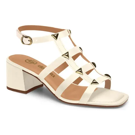 Sandalia Com Salto Dakota Db551 Cream Lisa 39 Br