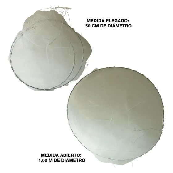 Medio Mundo Plegable En 8, Diámetro 1 Mt, Trama Fina Nylon