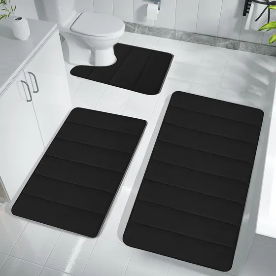 Alfombra Baño Alfombrilla Espuma Viscoelastica 3 Pieza