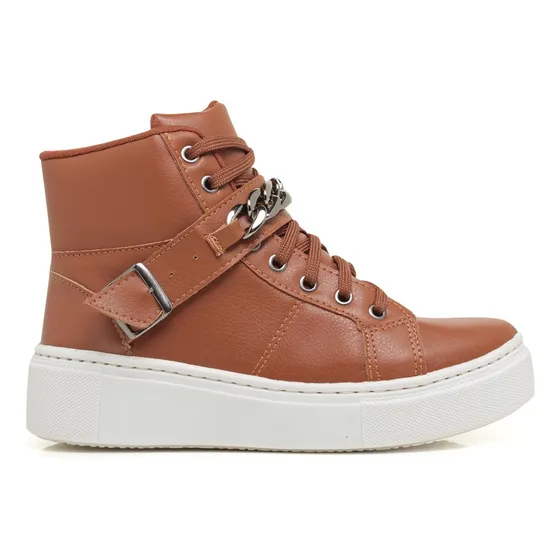 Tenis Feminino Casual Cano Alto Corrente