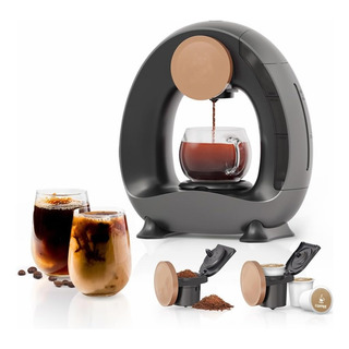 Cafetera Espresso Eléctrica Para Taza K/café Molido Negra Cafetera Espresso Eléctrica Para Taza K/café Molido Negra