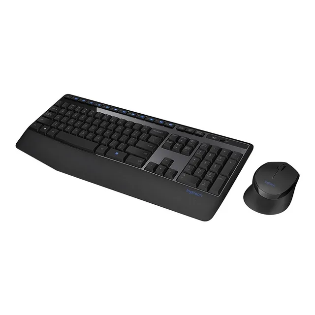 Kit Teclado y Mouse Inalambrico Mk345 Logitech Color Negro