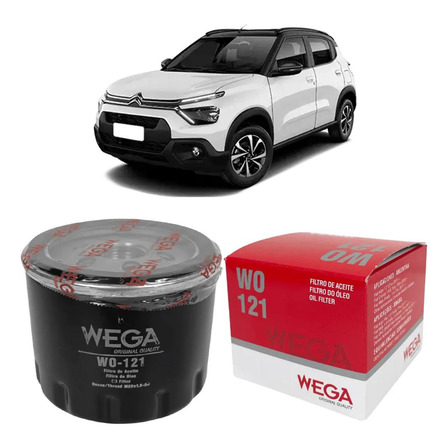 Filtro Óleo Citroen Basalt Flex 1.0 2024 A 2025 Wega Wo-121 Filtro Óleo Citroen Basalt Flex 1.0 2024 A 2025 Wega Wo-121