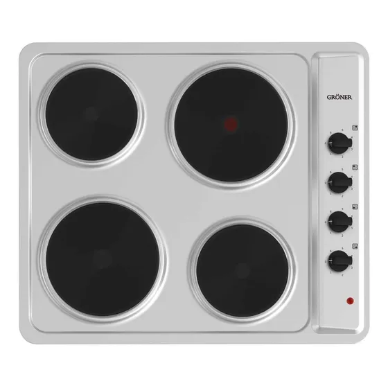 Encimera Eléctrica Gröner Inox 4q Color Plateado