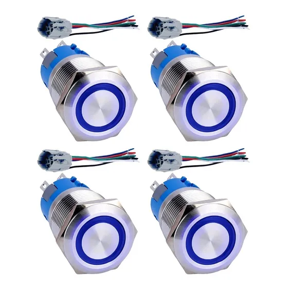 4pzs Switch Push Button Led Ojo Angel+ Enclave Y Harnes 19mm