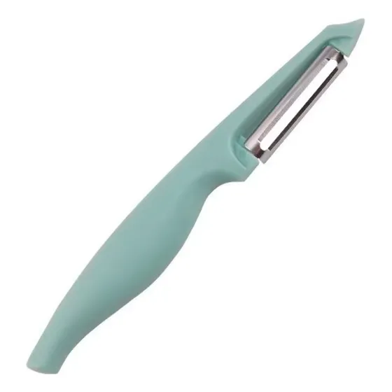 Pelapapas Pelador Acero Papas Verduras Manual Utensilio Color Celeste Marca Raitot