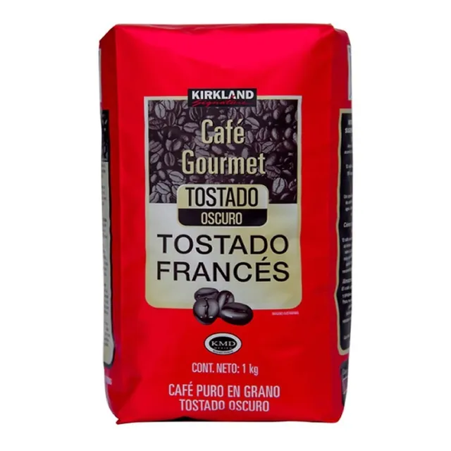 Kirkland Signature Café En Grano Gourmet Tostado Francés 1kg