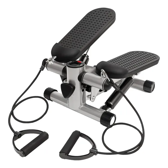 Stepper Simulador Caminhada C/ Monitor Step Peso Regulável Cor Preto