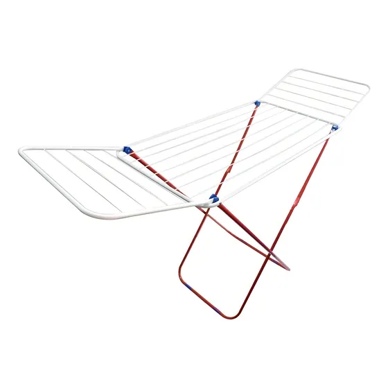 Tendedero Metalico De Pie Plegable P/ropa Lh-2594 Color Blanco