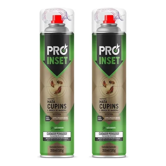 2 Mata Cupim Pró Inset Rapido Mata Tudo S/cheiro Forte 350ml