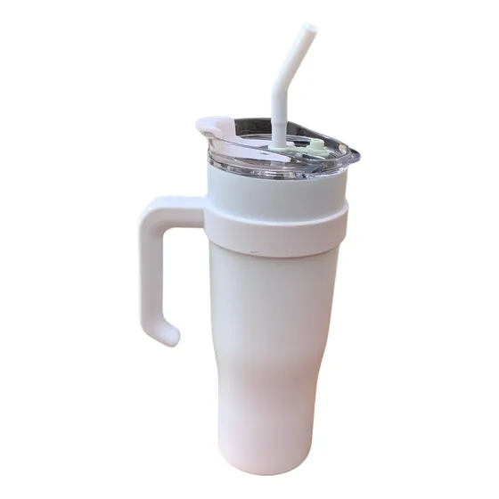Copo Térmico Gigante Parte Interna Em Inox 1200ml C/ Canudo