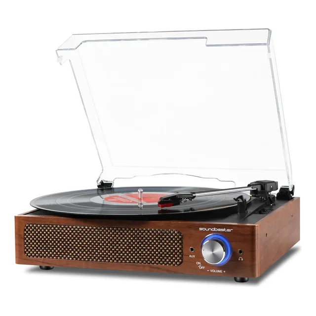 Tocadiscos De Vinilo 3 Velocidades, Altavoz, Bluetooth, Aux