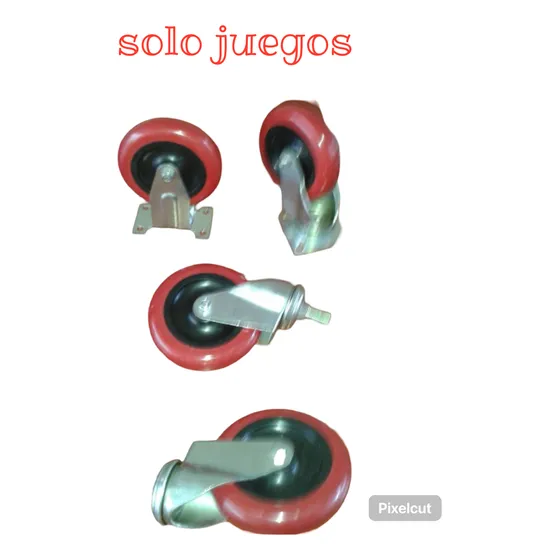  Ruedas De 5 PuLG  2 Base Giratoria Y 2 Base Fija Juego De 4