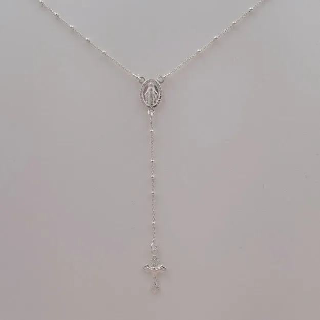 Rosario De Dama 60cm En Plata 925